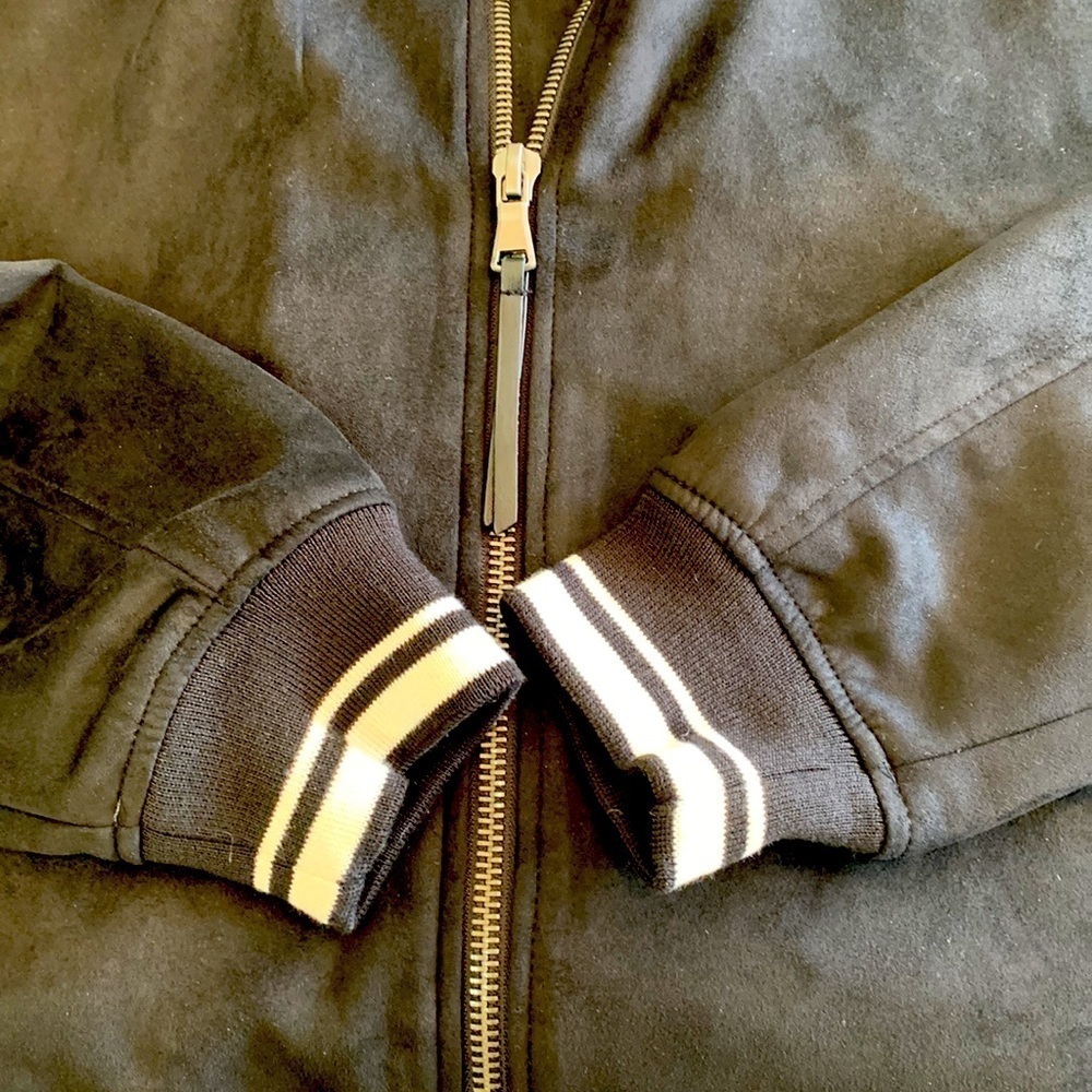 Robert Graham Faux Suede Varsity Jacket NWT - Picture 6 of 9